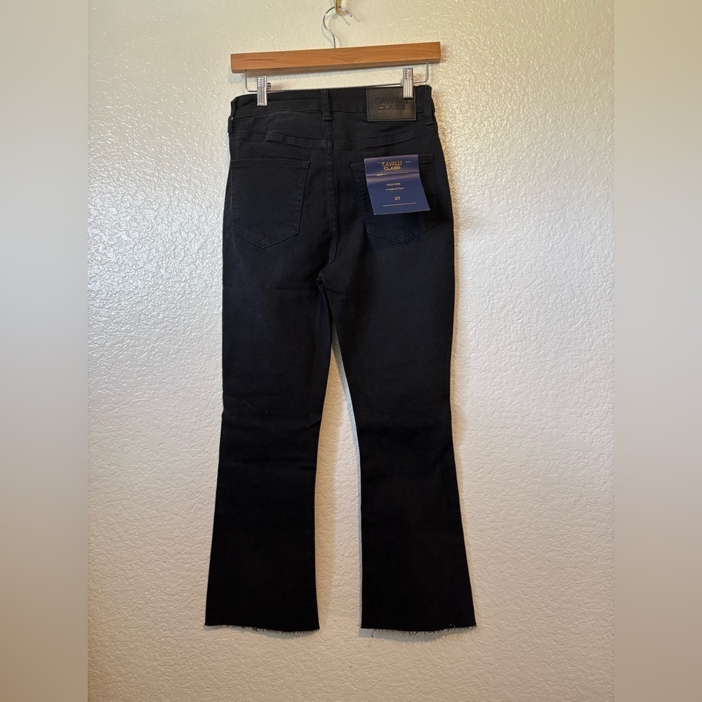Cavalli Class Black High Rise Flare Jeans - Picture 5 of 11